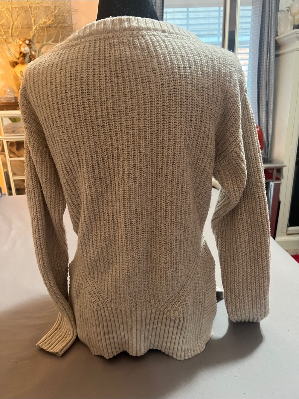 Toms Cream Ribbed Crewneck Sweater - Picture 3 of 9